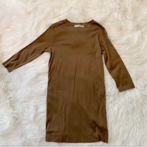 Vince Pima Cotton Raw Hem Elbow Sleeve Tee CS